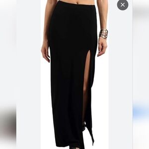🧹VTG 90s Y2K black maxi skirt